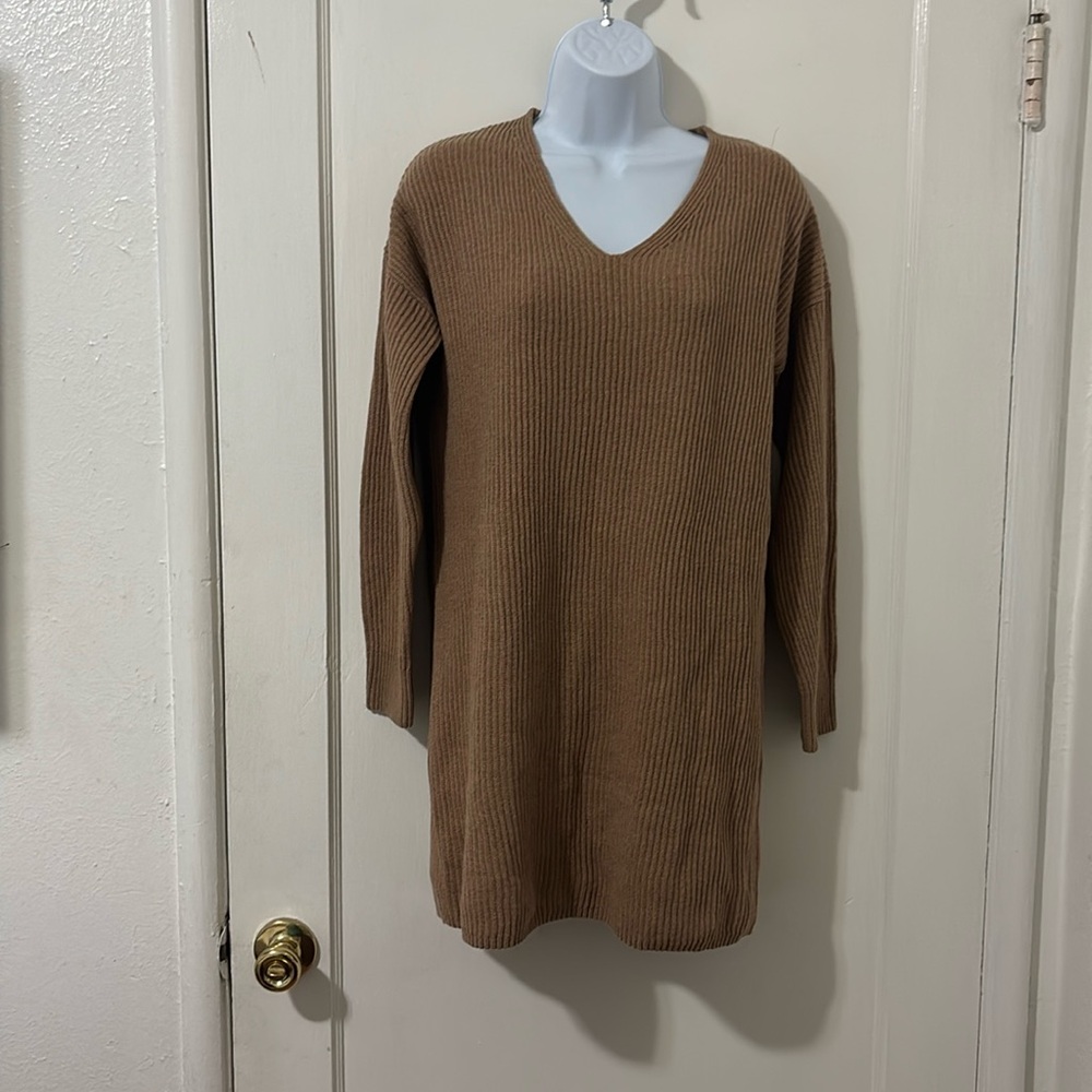 Madewell Relaxed V-Neck Sweater Dress NWT